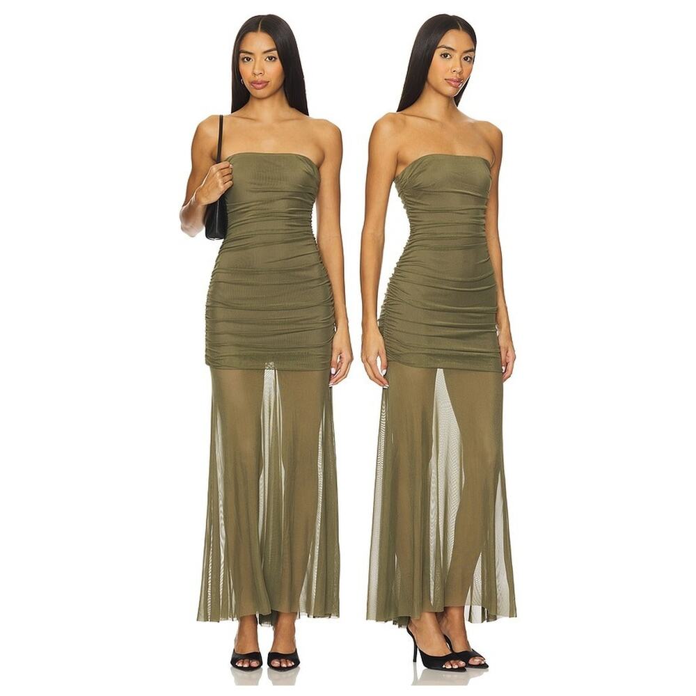 Amanda Uprichard Leo Maxi Dress Strapless Party Formal Prom Wedding Guest XS